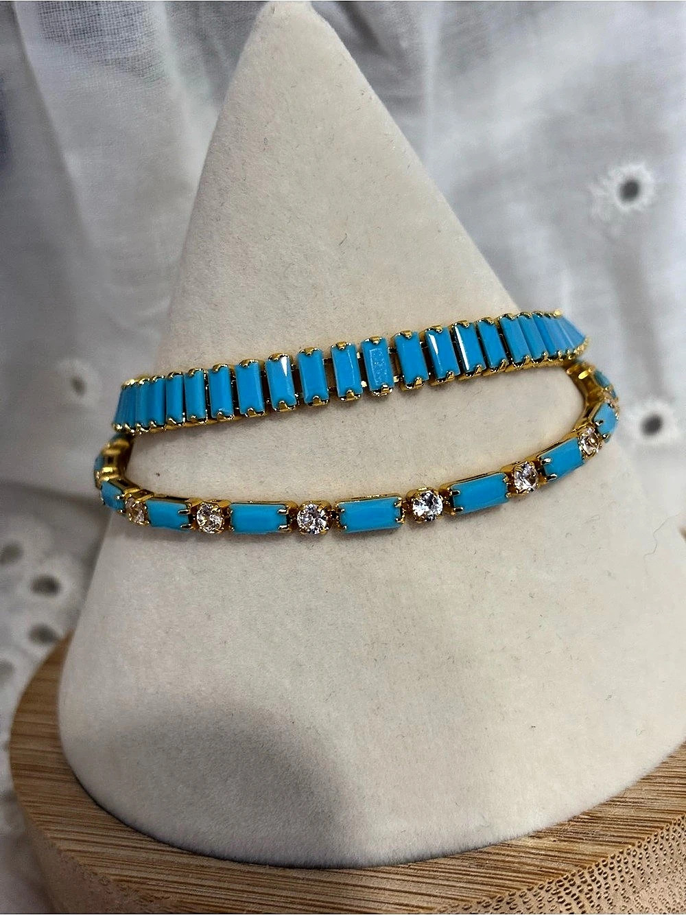 Turquoise & Gold Bracelet Set